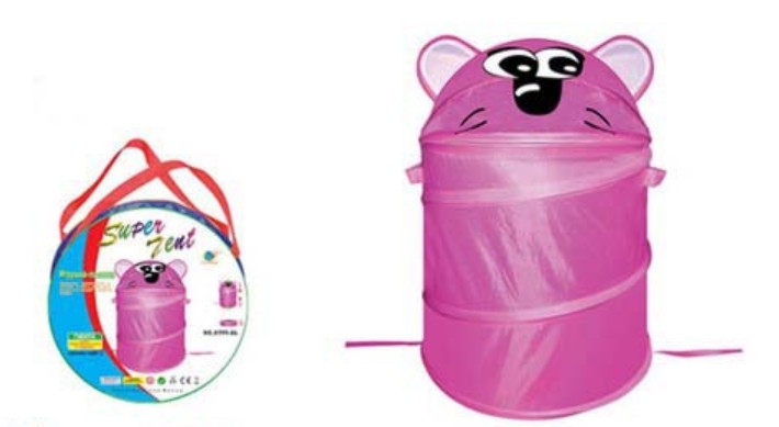 Pink Foldable Cartoon Bee Pop up Laundry Hamper Bin