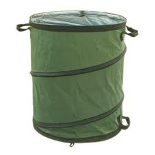 Green Spiral Pop Up Garden Trash Bag for Leaves, Weeds and Trash