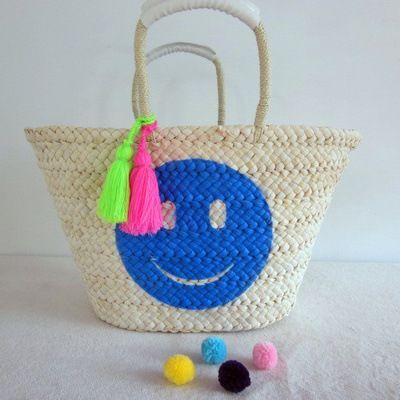 Straw Lady Shopping Beach Tote Bag