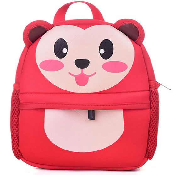 Fashionable Red Monkey Style Polyester School Bag