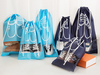 Promotional Non woven Drawstring Shoe Bag