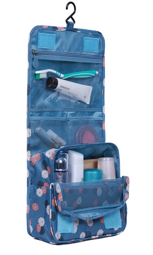 Hanging Printed Travel Toiletry Organizer Cosmetic Pouch Bag