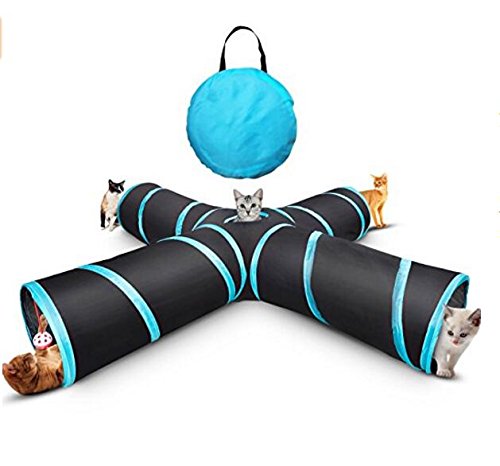 4 Way Portable Collapsible Pet Cat Tunnel Tube