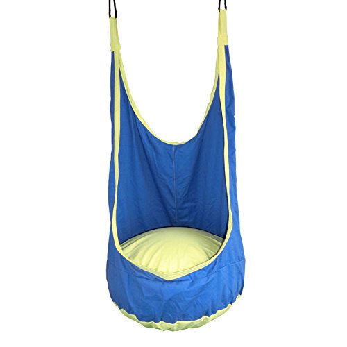 Foldable Blue Canvas Cotton Hammock for Kids, Babies or Children